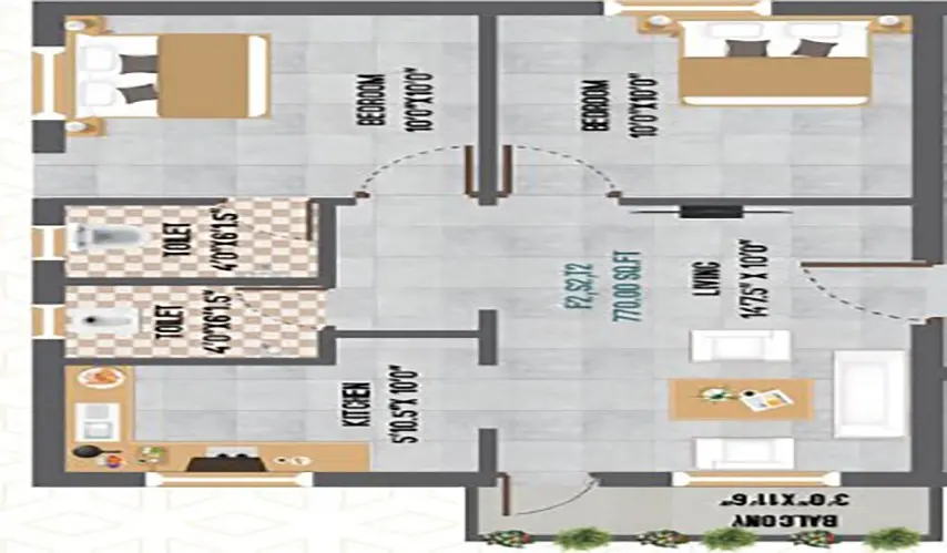 twobhk_770_ACS Diamond -770